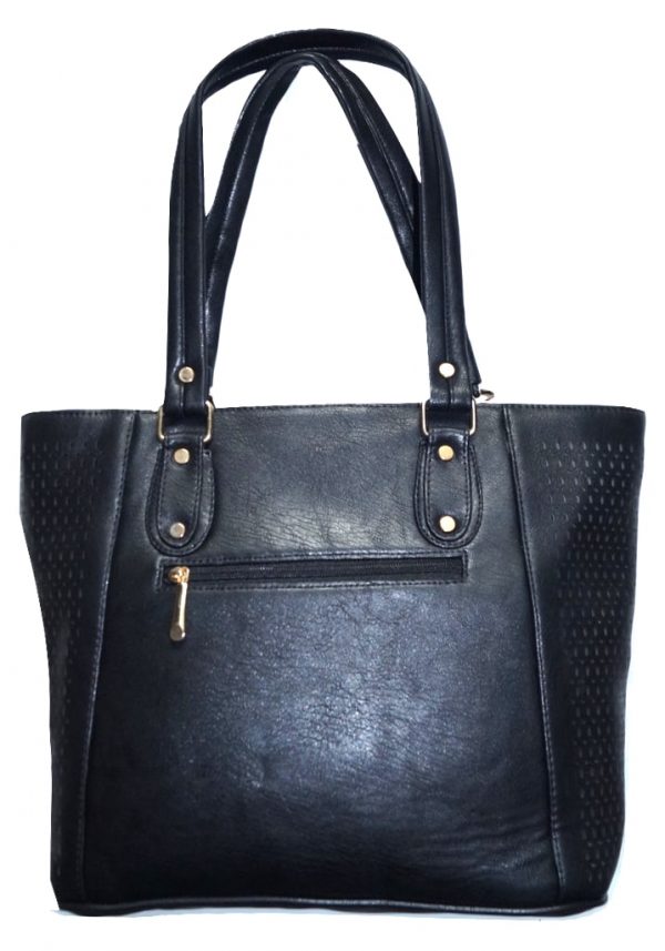 Schwarz Damen Handtasche Shopper Handtasche Elegant Tasche Damen Groß Portemonnaie Damen Henkeltasche. Klassisch und Elegant Design für alle Gelegenheiten - B/H/T 33-40 x 30 x 15 cm – Bild 5