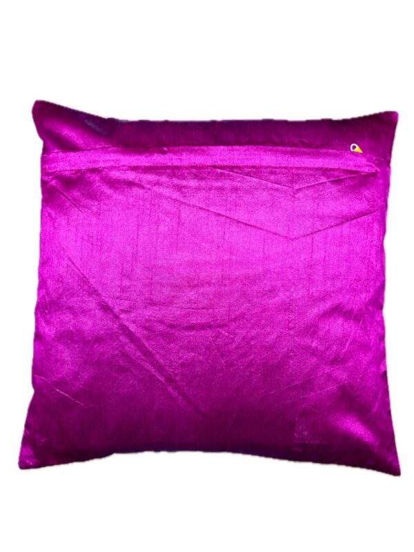 Baby Pink Orientalischer Seidenkissenbezug, Handgewebt, Handgenäht und Handgefertigt aus Indien 40cmx40cm – Bild 5